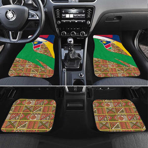 Afro Namibia Map Car Mats National Emblem and Cultural Motif Design