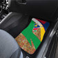Afro Namibia Map Car Mats National Emblem and Cultural Motif Design