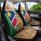 Afro Namibia Map Car Seat Cover National Emblem and Cultural Motif Design