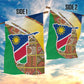 Afro Namibia Map Garden Flag National Emblem and Cultural Motif Design