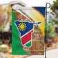 Afro Namibia Map Garden Flag National Emblem and Cultural Motif Design
