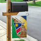 Afro Namibia Map Garden Flag National Emblem and Cultural Motif Design