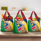 Afro Namibia Map Grocery Bag National Emblem and Cultural Motif Design