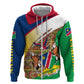 Afro Namibia Map Hoodie National Emblem and Cultural Motif Design