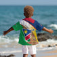 Afro Namibia Map Kid Hawaiian Shirt National Emblem and Cultural Motif Design