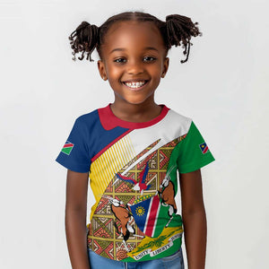 Afro Namibia Map Kid T shirt National Emblem and Cultural Motif Design