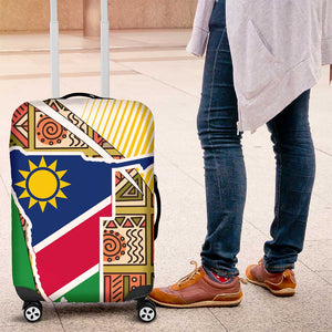 Afro Namibia Map Luggage Cover National Emblem and Cultural Motif Design