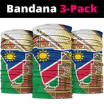Afro Namibia Map Neck Gaiter National Emblem and Cultural Motif Design TS04
