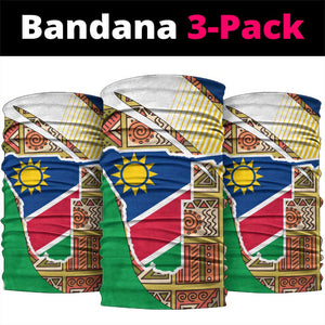 Afro Namibia Map Neck Gaiter National Emblem and Cultural Motif Design TS04