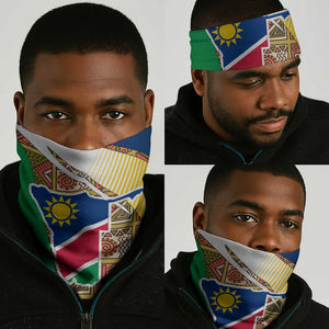 Afro Namibia Map Neck Gaiter National Emblem and Cultural Motif Design TS04