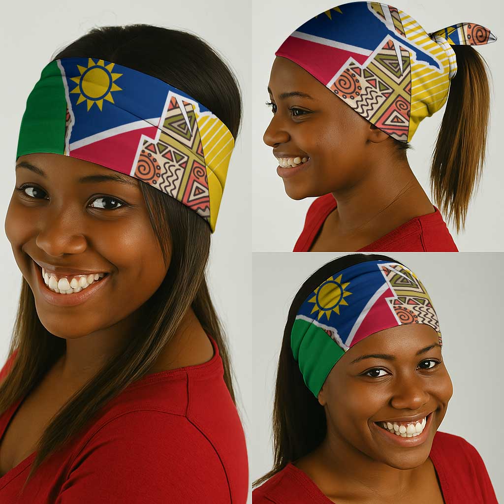 Afro Namibia Map Neck Gaiter National Emblem and Cultural Motif Design TS04