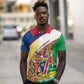 Afro Namibia Map Polo Shirt National Emblem and Cultural Motif Design