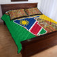 Afro Namibia Map Quilt Bed Set National Emblem and Cultural Motif Design