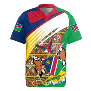 Afro Namibia Map Rugby Jersey National Emblem and Cultural Motif Design