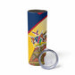 Afro Namibia Map Skinny Tumbler National Emblem and Cultural Motif Design