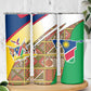 Afro Namibia Map Skinny Tumbler National Emblem and Cultural Motif Design