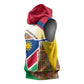 Afro Namibia Map Sleeveless Hoodie National Emblem and Cultural Motif Design - African Pride
