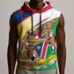 Afro Namibia Map Sleeveless Hoodie National Emblem and Cultural Motif Design - African Pride
