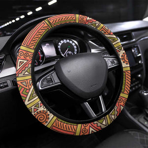 Afro Namibia Map Steering Wheel Cover National Emblem and Cultural Motif Design