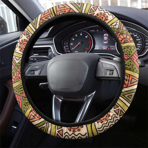 Afro Namibia Map Steering Wheel Cover National Emblem and Cultural Motif Design
