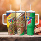 Afro Namibia Map Tumbler With Handle National Emblem and Cultural Motif Design
