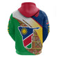 Afro Namibia Map Zip Hoodie National Emblem and Cultural Motif Design
