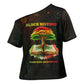 Black History Tree of Knowledge Cross Shoulder Shirt Pan-African Afrocentric Drip Art Illustration