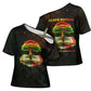 Black History Tree of Knowledge Cross Shoulder Shirt Pan-African Afrocentric Drip Art Illustration