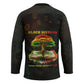 Black History Tree of Knowledge Hockey Jersey Pan-African Afrocentric Drip Art Illustration
