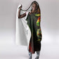 Black History Tree of Knowledge Hooded Blanket Pan-African Afrocentric Drip Art Illustration