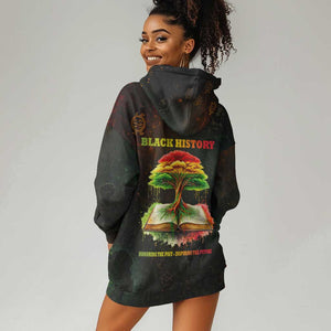 Black History Tree of Knowledge Hoodie Dress Pan-African Afrocentric Drip Art Illustration