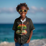 Black History Tree of Knowledge Kid Hawaiian Shirt Pan-African Afrocentric Drip Art Illustration