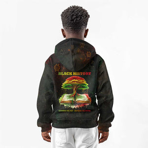 Black History Tree of Knowledge Kid Hoodie Pan-African Afrocentric Drip Art Illustration