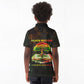 Black History Tree of Knowledge Kid Polo Shirt Pan-African Afrocentric Drip Art Illustration