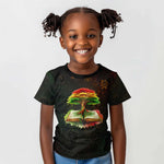 Black History Tree of Knowledge Kid T shirt Pan-African Afrocentric Drip Art Illustration