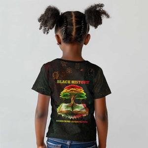 Black History Tree of Knowledge Kid T shirt Pan-African Afrocentric Drip Art Illustration