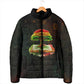 Black History Tree of Knowledge Padded Jacket Pan-African Afrocentric Drip Art Illustration