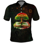 Black History Tree of Knowledge Polo Shirt Pan-African Afrocentric Drip Art Illustration