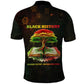 Black History Tree of Knowledge Polo Shirt Pan-African Afrocentric Drip Art Illustration