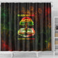 Black History Tree of Knowledge Shower Curtain Pan-African Afrocentric Drip Art Illustration