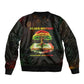 Black History Tree of Knowledge Sleeve Zip Bomber Jacket Pan-African Afrocentric Drip Art Illustration