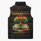 Black History Tree of Knowledge Sleeveless Puffer Jacket Pan-African Afrocentric Drip Art Illustration