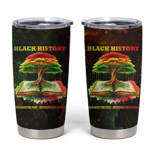 Black History Tree of Knowledge Tumbler Cup Pan-African Afrocentric Drip Art Illustration