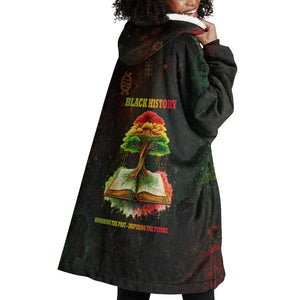 Black History Tree of Knowledge Wearable Blanket Hoodie Pan-African Afrocentric Drip Art Illustration