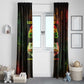Black History Tree of Knowledge Window Curtain Pan-African Afrocentric Drip Art Illustration