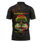 Black History Tree of Knowledge Zipper Polo Shirt Pan-African Afrocentric Drip Art Illustration