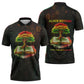 Black History Tree of Knowledge Zipper Polo Shirt Pan-African Afrocentric Drip Art Illustration