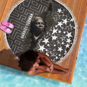 Harriet Tubman Underground Railroad Beach Blanket Fearless In The Dark - Civil Rights Hero Vintage Art