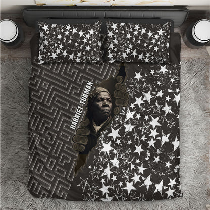 Harriet Tubman Underground Railroad Bedding Set Fearless In The Dark - Civil Rights Hero Vintage Art