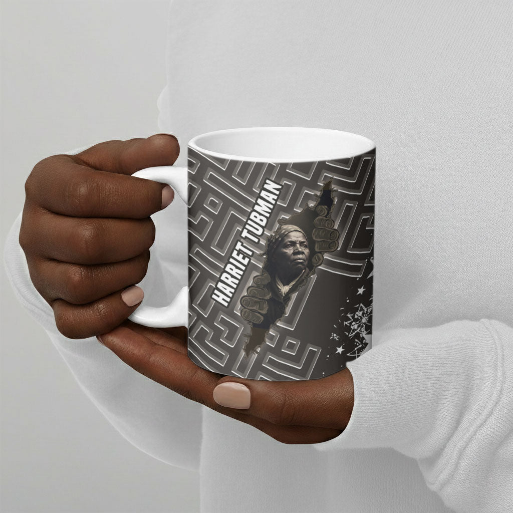 Harriet Tubman Underground Railroad Ceramic Mug Fearless In The Dark - Civil Rights Hero Vintage Art